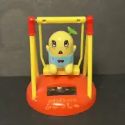 Solar Powered Dancing Bobble Head - Japanese Cute Character On Swing - RED