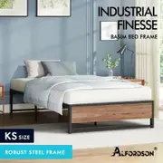 ALFORDSON Metal Bed Frame King Single Mattress Base Platform Foundation Wood