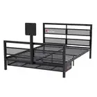 X Rocker Basecamp Gaming Double Bed Frame w/VESA Twist Adjustable TV Mount Black
