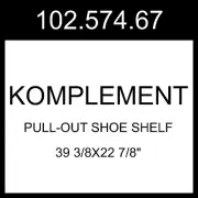 IKEA KOMPLEMENT Pull-out Shoe Shelf Dark Gray 39 3/8x22 7/8" 102.574.67