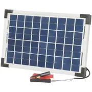 [TechBrands] 12V Monocrystalline Solar Panel with Clips/Lead - 10W