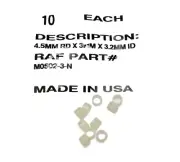 Pack of 10 M0502-3-N Round Spacer Unthreaded Nylon 0.118" (3.00mm) Customer Refe