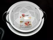 Rorence Powder Coated Steel Colander Set of 2 - White