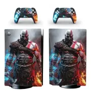 God of War PS5 PS5 Disc Edition Vinyl Skin Decal for Console and 2 Controllers
