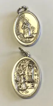 St Bernadette/Our Lady of Lourdes 2 Sided Small Medal, New #MD-093