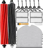 [YBVABE] Replacement for Roborock Q5 Pro / Q5 Pro+ / Q5+ / Q8 Max / Q8 Max+ Robot Vacuum 21 Pack Accessories Kit, 2 Main Brush, 6 Mop Cloth Pads, 6 Side Brushes, 4 HEPA Filters, 3 Cleaning Tool