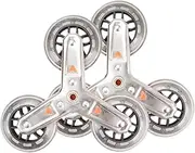Generic 2x Trolley Triangular Wheels Stair Climbing Wheels Practical Wheel Diameter 9 Cm Anti-slip Replacement for Foldable Carts