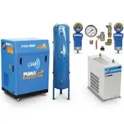PUMA Piston Air Compressor Silent 5.5HP 600L/Min Dryer & 300L Tank Professional Kit