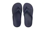 Archline Orthotic Foam Thongs Arch Support Flip Flops Orthopedic Rebound - Navy