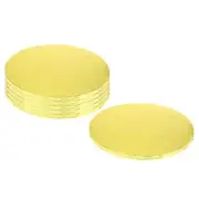 Cake Boards, 6Pcs 10 Inch Cardboard Cake Drums, 1/2" Thick Round (Gold)
