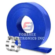 Water Discharge Backwash Pool Hose 1-1/2" 1.5" in inch x 100 FT Lay-Flat Blue