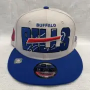 New Era Buffalo Bills Snapback 9Fifty Hat Cap Cream & Blue New Adjustable