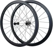 Road Bike Wheelset 700C Bicycle Wheel Set Carbon C/V Brake,Clincher Front Rear Wheelset Racing Bike Wheel for 7 8 9 10 11 Speed,Only 1830G Matte(40MM)