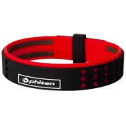 Phiten DUO S-Pro Silicone Titanium Bracelet Black/Red - 6.75 Inch