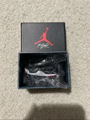 Jordan 4 Bred mini sneaker keychain with box