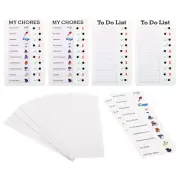 Checklist Board Set, 4 Pcs Chore Chart Plan with Card My Chore, White