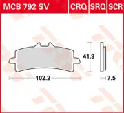 TRW Lucas Sintered lining MCB792SV