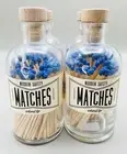 Vintage Style Apothecary Jar Safety Matches Blue 100ct