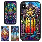 Funny Cases Beauty stained glass pattern For iPhone XS 11 12 13 14 15 16 Pro Max