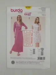 Burda Sewing Pattern 6743 Women's Nightgown Pattern Size US 10-20 EUR 36-46 NEW