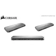 Corsair TBT100 Thunderbolt 3 Dock, TB, 2x USB-C 3.2, 2x USB-A 3.1, 2x HDMI 4K 60Hz, 3.5mm Audio, GB Ethernet, SD UHS-II Slim Aluminum Dock. MAC MS