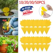 10-50x Insect Sticky Boards Sticky Trap Fruit Fly Fungus Gnat Trap Killer Tools