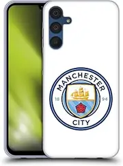 Head Case Designs Officially Licensed Manchester City Man City FC Plain Full Colour Badge Gel Case [Military Grade Protection] Compatible with Samsung Galaxy A15