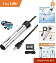 Portable Electric Immersion Heater with Stainless Steel Guard - Rapid Hot Water