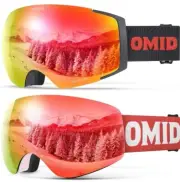 Ski Goggles, V1 Polarized Magnetic Lens Anti-Fog Snow Goggles for Youth
