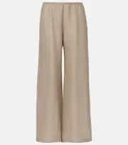 [Leset] Leset Stella linen-blend wide-leg pants AU 14 beige