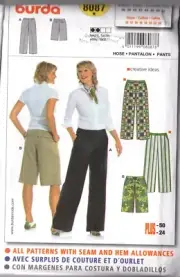 8087 Burda Misses Pants Sizes 10 to 24 UNCUT Paper Pattern