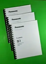 Owners Manual for Panasonic DC-S1 Camera 529 Pages W/Clear Covers