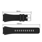 22mm Silicone Strap For Samsung Galaxy Watch 46mm Gear S3 Frontier/Classic Replacement Watch Band for Galaxy Watch 3 45mm black
