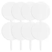 10X(Acrylic Cake Topper Round Cupcake Topper Blank Cake Topper Stick,DIY9561