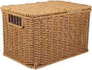 [Hohopeti] Seagrass Storage Baskets Home Decor Woven Storage Boxes Pantry Organiser Lid for Living Room