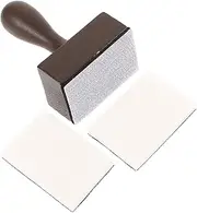 VICASKY Wood Rubber Stamp Sponge Pad Address Stamper Logo Stencil Business Branding Stamp Pad