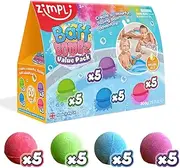 20 x Bath Bombs from Zimpli Kids, Create a Fizzing Bath Time Adventure Children’s Baff Bombz, Certified Biodegradable and Vegan Friendly Gift