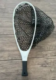 Ames Fly Fishing Glacier Carbon Fiber Fishing Landing Net White Hand Black Net