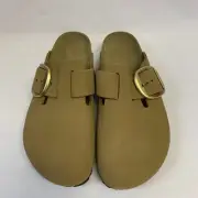 Birkenstock New w/ Box Boston Big Buckle Mud Green Nubuck Narrow - Select Size