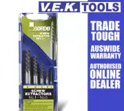 BORDO Screw & Bolt Extractor 5 Piece Set - for 4mm to 20mm - HANDY TIME SAVER