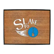 Slave To Guitar Music - Funny Novelty Doormat Man Cave Floor mat