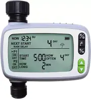 Water Timer with 2 Individual Programmable Garden Outdoor Hose Single Outlet ...