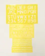 4Pcs SET 1-1/8" Alphabet Letters & Numbers Stencils Plastic 8 10 20 30mm