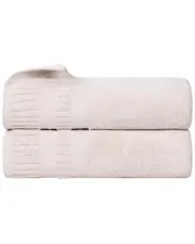 Superior Set of 2 Venice Zero Twist Cotton Medium Weight Soft Absorbent Bath Towels