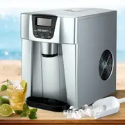 GGP 2L Portable Ice Cuber Maker & Water Dispenser Silver