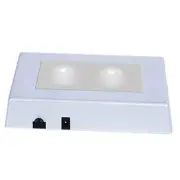 Dimming LED Light Base Rectangle Display Stand for Glass Crystal. Silver