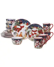 Certified International Magic of Christmas Snowman 16pc Dinnerware Set