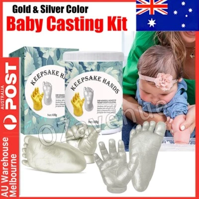 Baby Hand & Foot Print Clay Cast Kit Christening Gift New