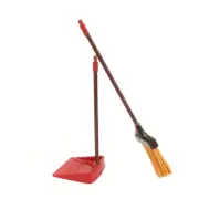 Simulated Red Broom Garbage Shovel Miniature Toy and Dustpan Toddler Toys