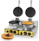 Dyna-Living Commercial Waffle Maker Double Waffle Maker, 2400W Non-Stick Commerc